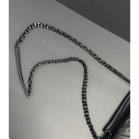 Tory Burch Fleming Matte Shoulder Bag - Black - Picture 5 of 16